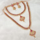 Shubham Pota Stone Double Copper Necklace Set - FBK0048B