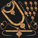 Shubham Pota Stone Copper Bridal Jewellery Set - FBK0081A