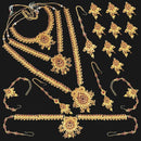 Shubham Pota Stone Copper Bridal Jewellery Set - FBK0082A