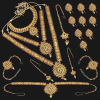 Shubham Pota Stone Copper Bridal Jewellery Set - FBK0084A