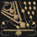 Shubham Pota Stone Copper Bridal Jewellery Set - FBK0092