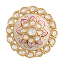 Etnico Gold-Plated Brass Meena Work Finger Ring (Women) - FL167W
