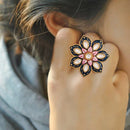Etnico Meena Work Finger Ring (Women) - FL171BL