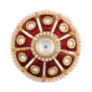 Etnico Gold-Plated Meena Work Finger Ring (Women) - FL172R