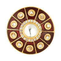 Etnico Gold-Plated Meena Work Finger Ring (Women) - FL174R