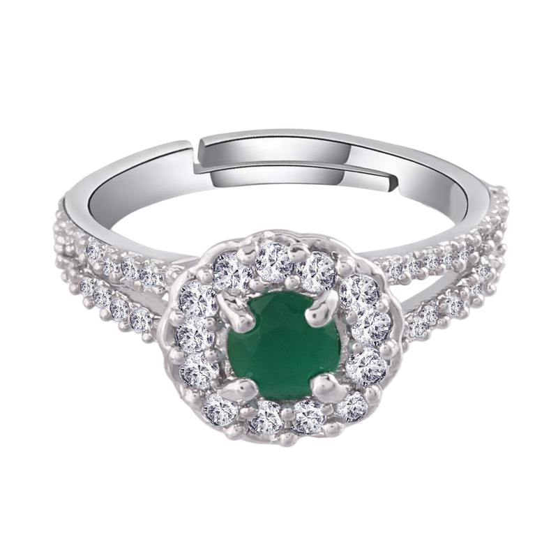 Etnico Silver-Plated Adjustable Ring (Women)- FL175RG