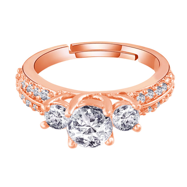 Etnico Silver-Plated Adjustable Ring (Women)- FL177RG