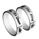 Etnico Platinum-Plated Couple Ring (Men And Women) (Pack of 2) - FL183CO