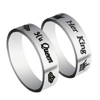 Etnico Platinum-Plated Couple Ring (Men And Women) (Pack of 2) - FL183CO
