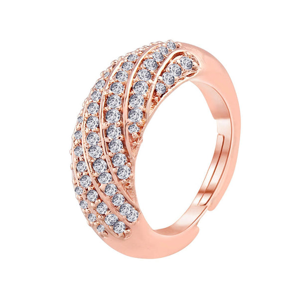 Etnico Rose Gold-Plated Adjustable Ring (Women) - FL190RG