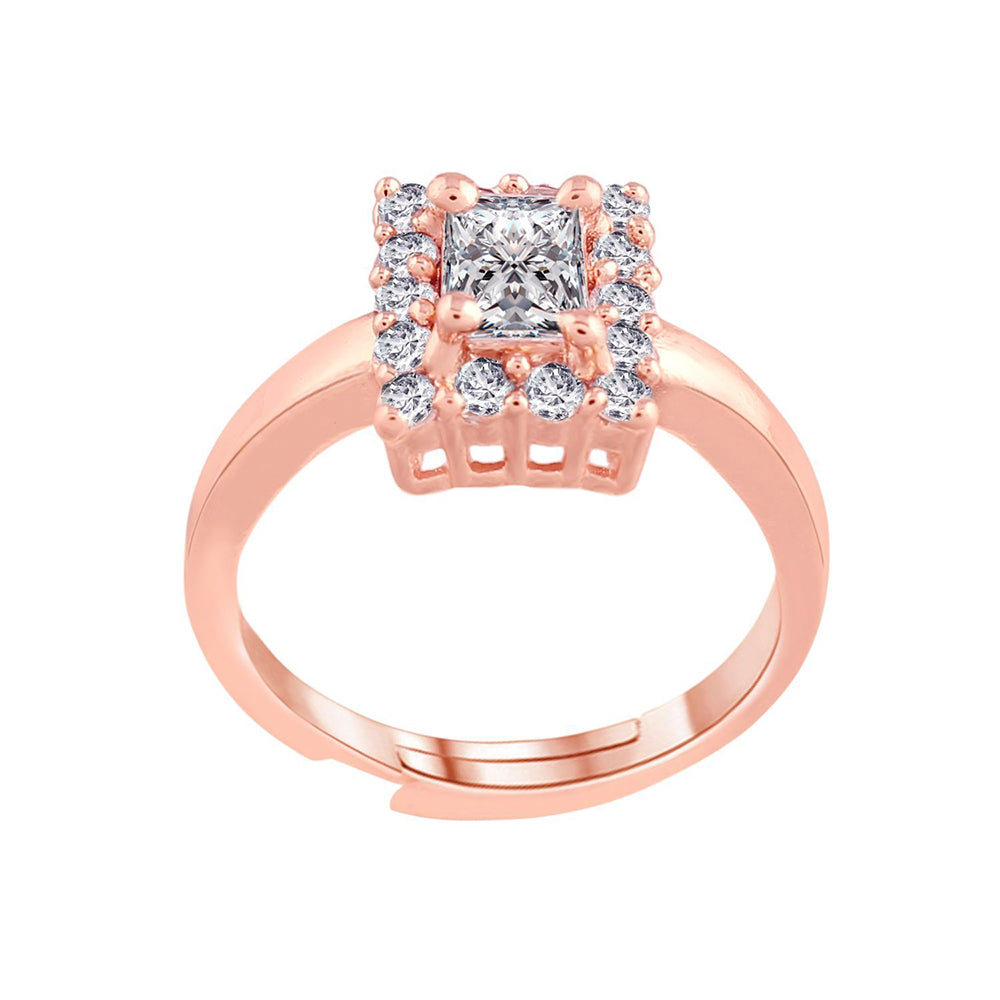 Etnico Rose Gold-Plated Adjustable Ring (Women) - FL193RG