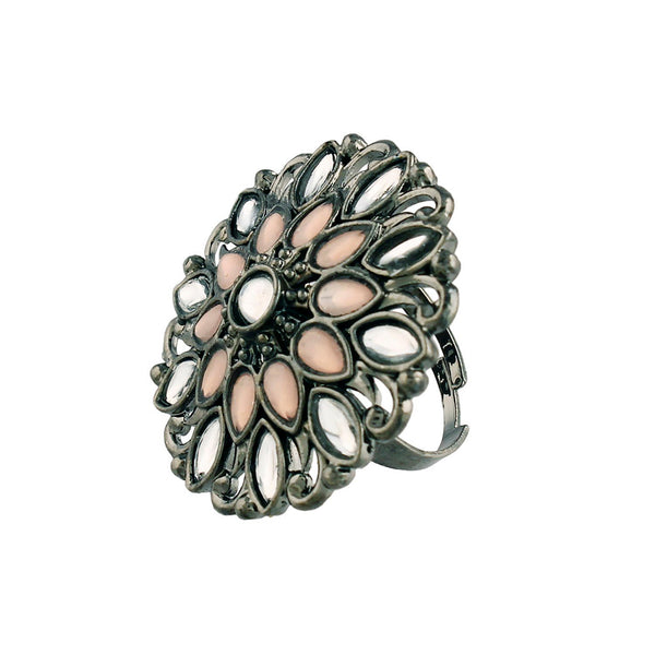Etnico Silver-Plated Adjustable Ring (Women) - FL195Pi