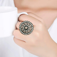 Etnico Silver-Plated Adjustable Ring (Women)