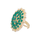 Etnico Gold-Plated Brass Adjustable Ring (Women)