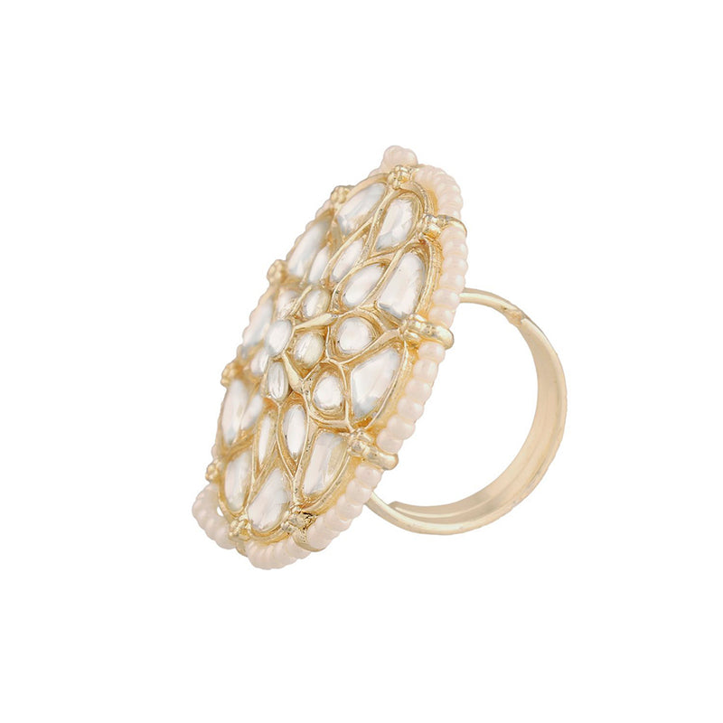 Etnico Gold-Plated Brass Adjustable Ring (Women)