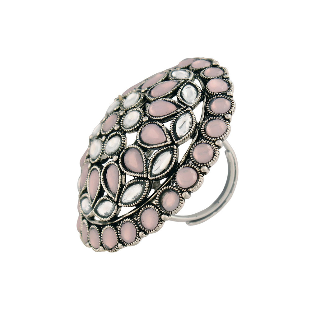 Etnico Silver-Plated Brass Adjustable Ring (Women)