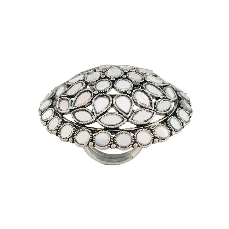 Etnico Silver-Plated Brass Adjustable Ring (Women)
