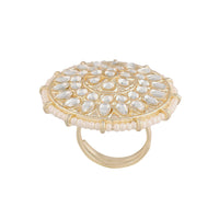 Etnico Gold-Plated Brass Adjustable Ring (Women)