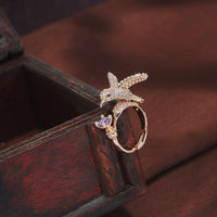 Etnico Rose Gold-Plated Adjustable Ring (Women)