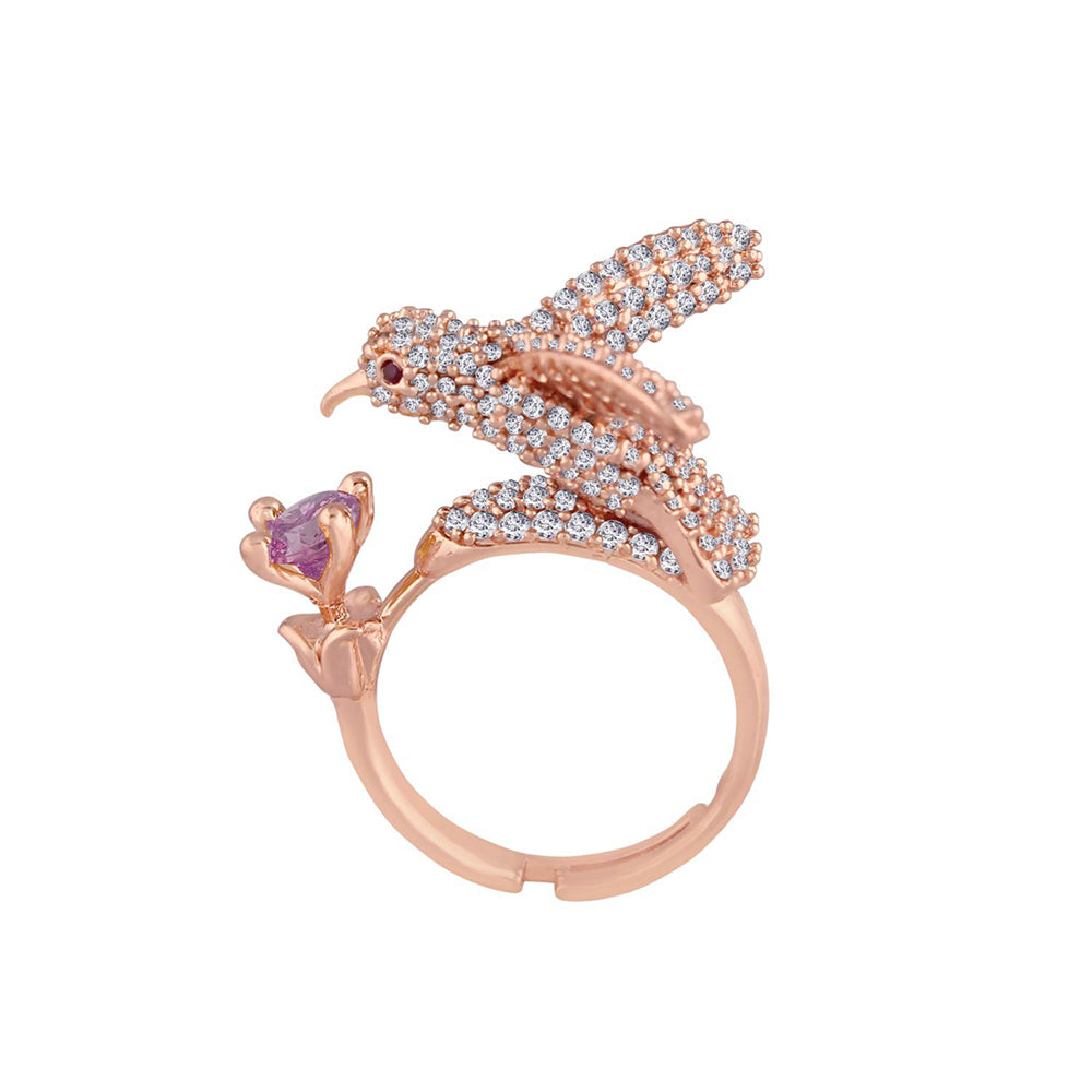 Etnico Rose Gold-Plated Adjustable Ring (Women)