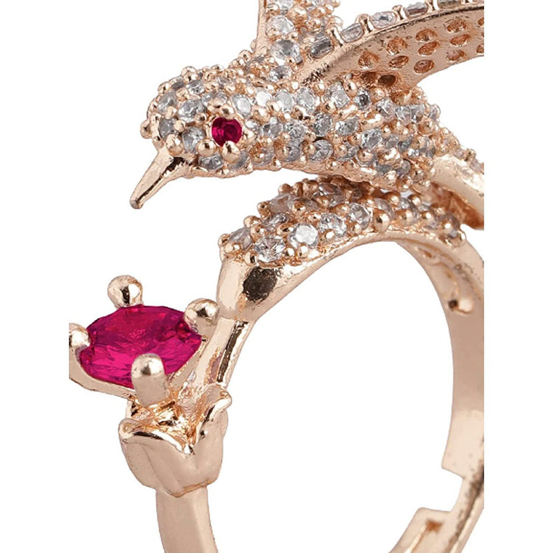 Etnico Rose Gold-Plated Adjustable Ring (Women)