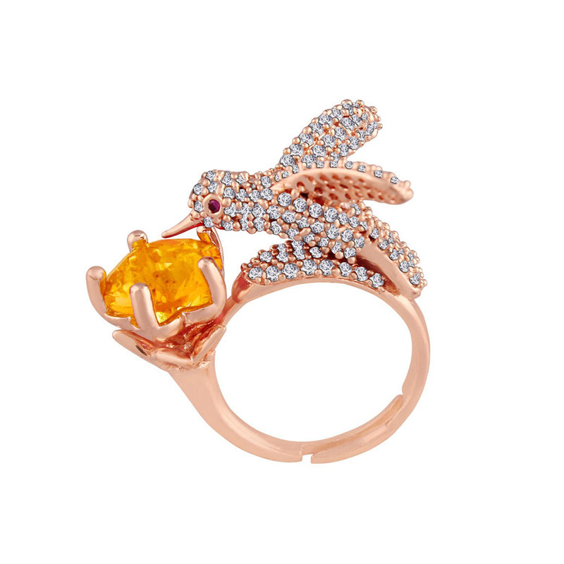 Etnico Rose Gold-Plated Adjustable Ring (Women)