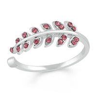 Mahi Cute Leafy Adjustable Finger ring