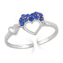 Mahi Trio Heart Adjustable Finger Ring