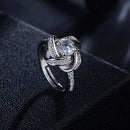 Mahi Floral Finger Ring with Crystal