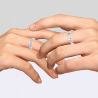 Mahi Valentine Special King and Queen Adjustable Couple Finger Rings for Love with Crystals (FRCO1103143R)