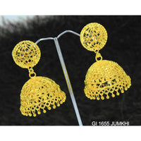 Mahavir Gold Plated Jhumki Earrings  - GI Jumkhi 1655