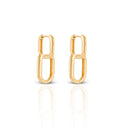 Nipura Gold Chained Dangling Hoops
