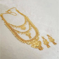 Kalyani Brass Forming Gold Plated Necklace Set