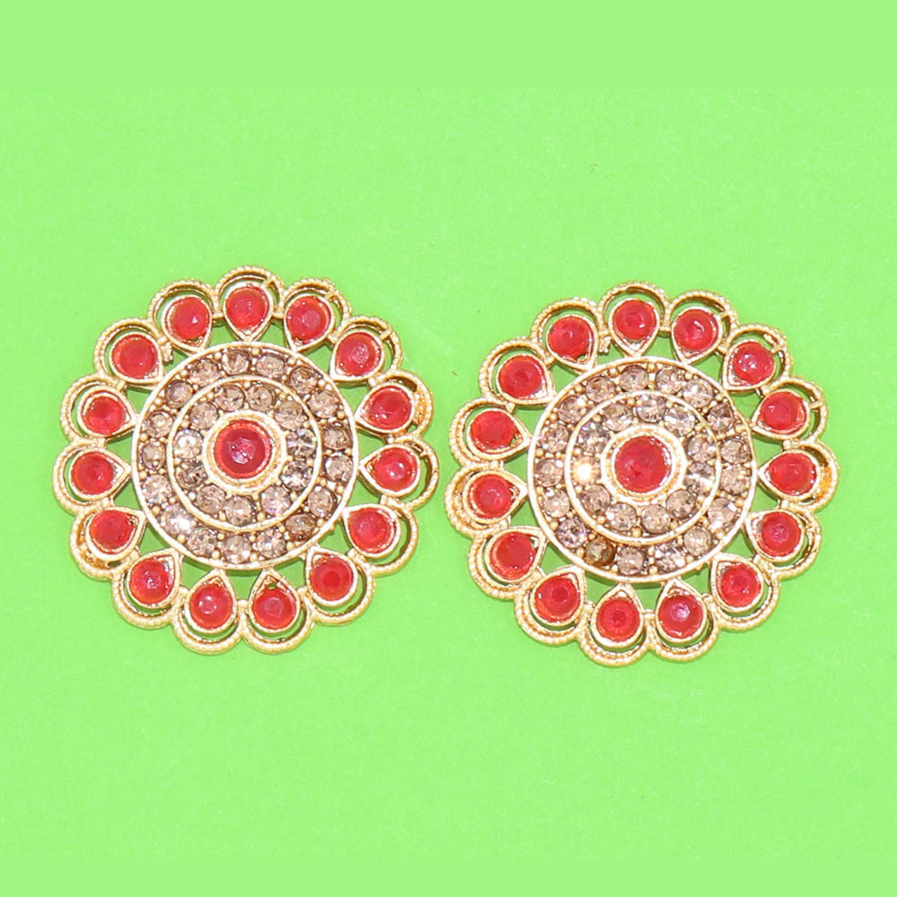 Corbeda Fashion Gold plated Assorted Color Stud Earrings