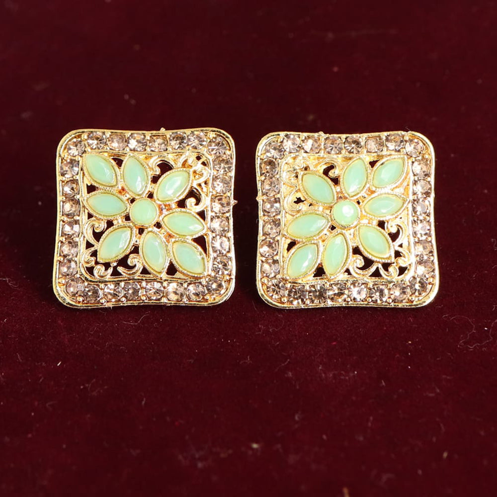 Corbeda Fashion Gold plated Assorted Color Stud Earrings