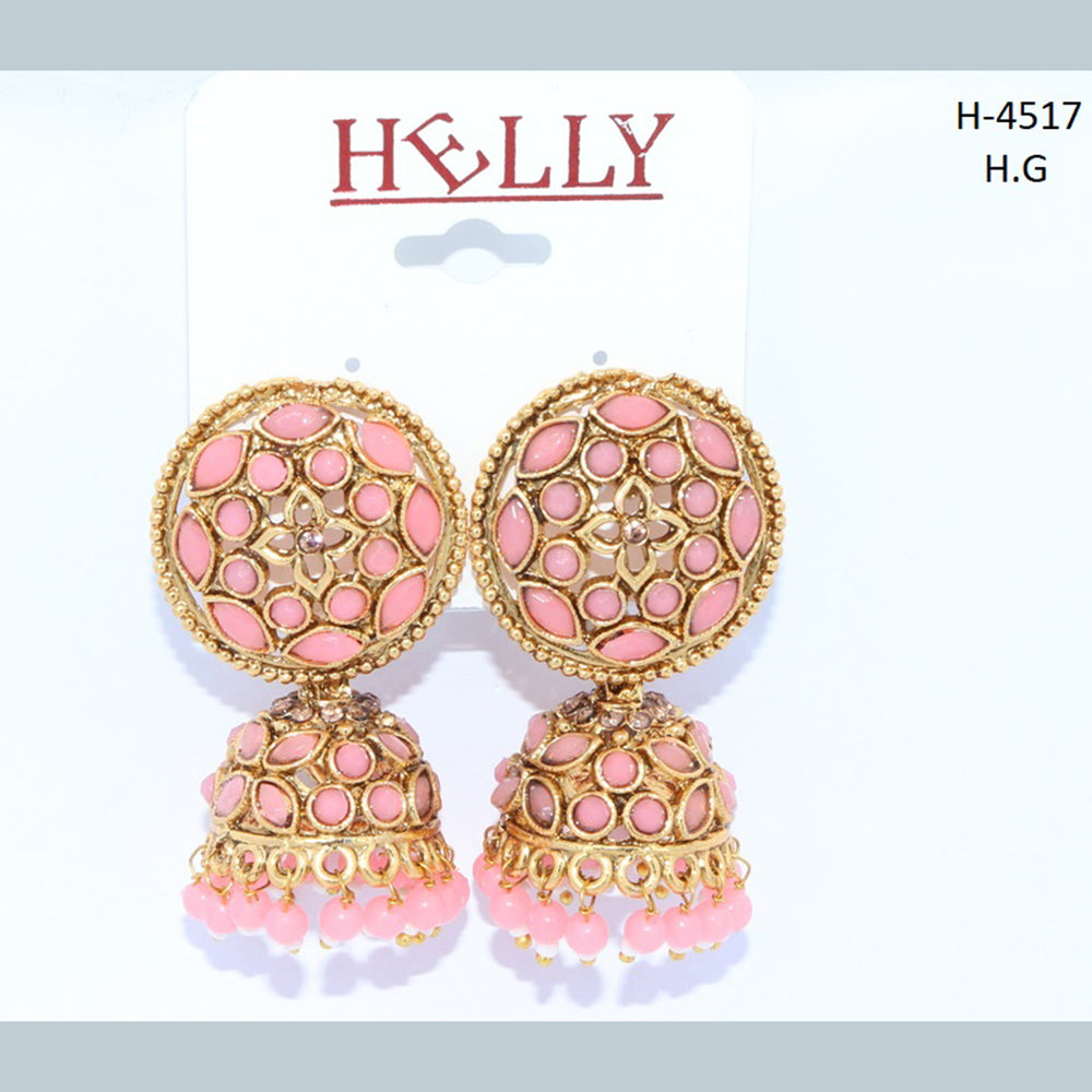 Corbeda Fashion Gold plated Assorted Color Jhumki Earrings