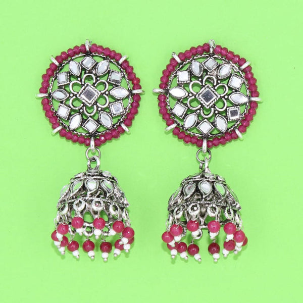 Corbeda Fashion Oxidised Plated Assorted Color Jhumki Earrings