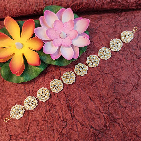 Heera Jewellers Gold Plated Kundan Designer Sheeshphool/ Head Band