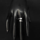 Heera Jewellers Silver Plated Crystal Stone Adjustable Ring