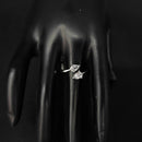 Heera Jewellers Silver Plated Crystal Stone Oval Shape Adjustable Ring