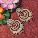 Heera Jewellers Gold Plated Kundan & Beads Dangler Earrings