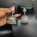 Heera Jewellers Oxidized Plated Jhumki Earrings - HJEar73