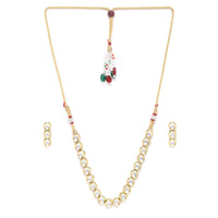 Heera Jewellers Gold Plated Kundan Stone Choker Necklace Set