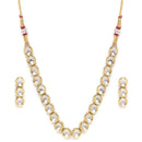 Heera Jewellers Gold Plated Kundan Stone Choker Necklace Set