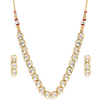 Heera Jewellers Gold Plated Kundan Stone Choker Necklace Set