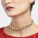 Heera Jewellers Gold Plated Kundan Stone Choker Necklace Set