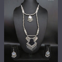 Heera Jewellers Mirror Oxidised Navratri Special Necklace Set