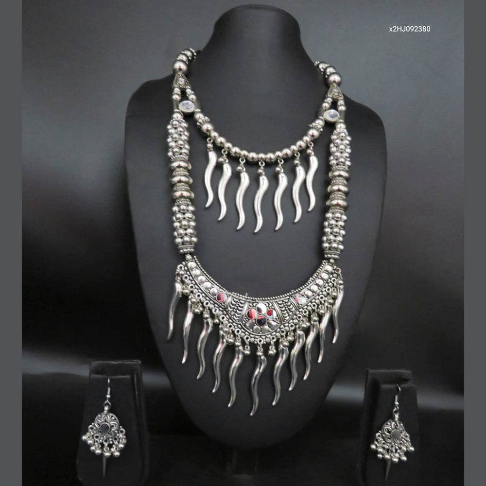 Heera Jewellers Navratri Special Oxidised Stylish Necklace Set