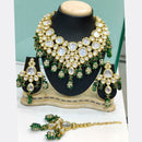 Heera Jewellers Gold Plated Kundan & Beads Designer Choker Necklace Set