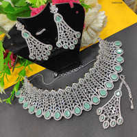 Heera Jewellers American Diamond Stylish Fancy Necklace Set